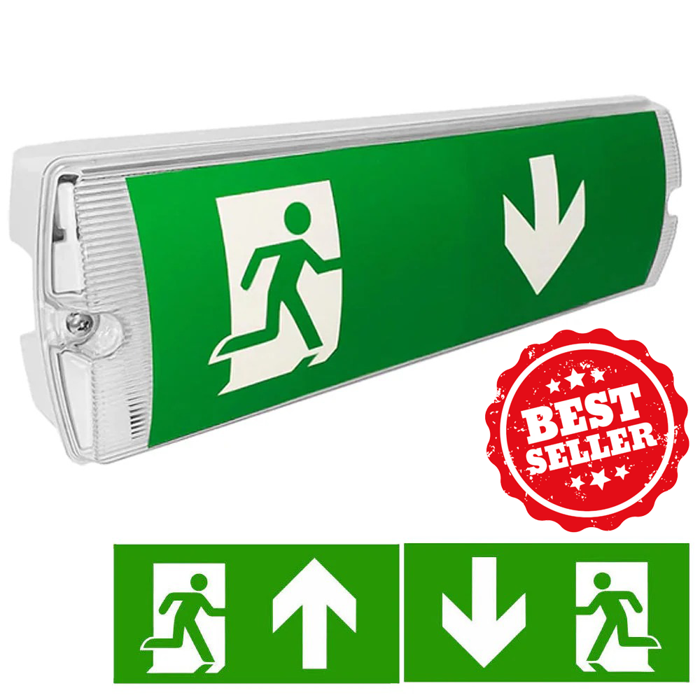 Universal LED Emergency Bulkhead Light 5w 3HR IP65 Maintained/Non-Maintained 3NM NM