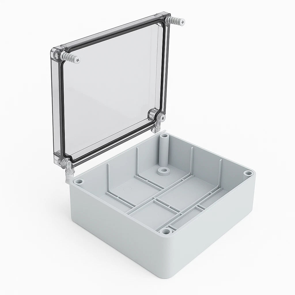 IP56 Waterproof Junction Box 240x190x90mm Clear Lid Outdoor Cable Enclosure