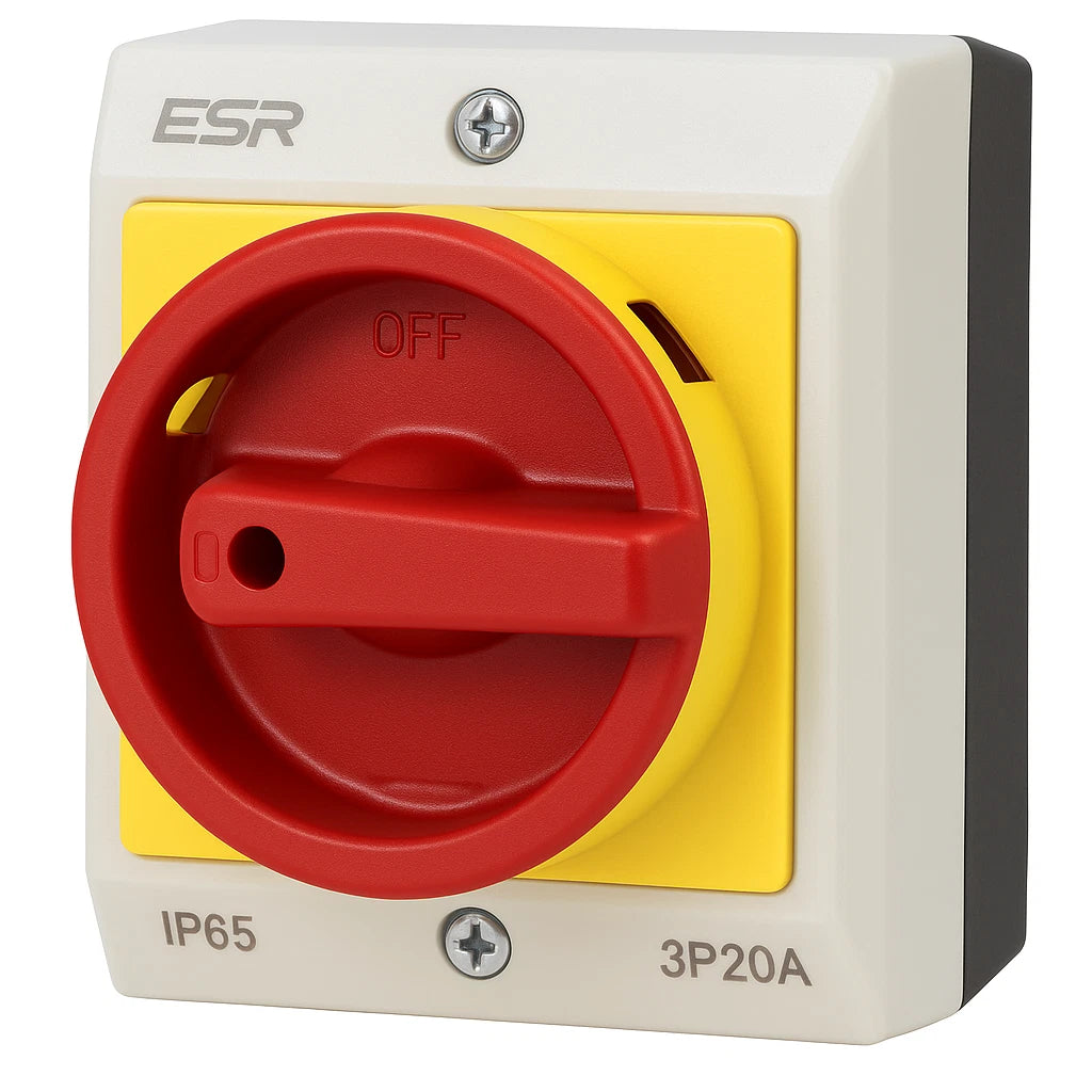 ESR 20A IP65 Rotary Isolator Switch Disconnector Electrical Enclosure Box 3p 4p