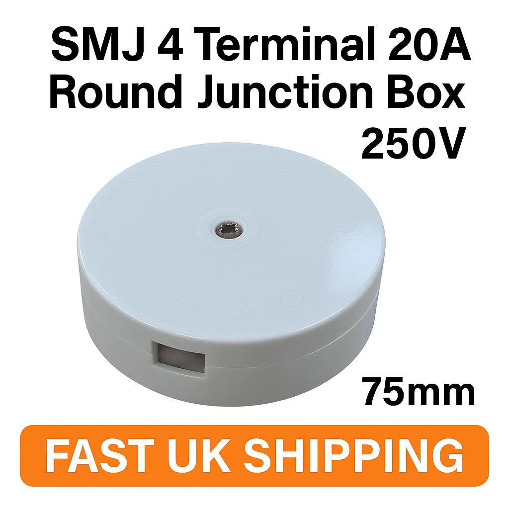 10x SMJ 20A 4 Terminal Junction Boxes 250V Cable Connector – UK Stock Fast