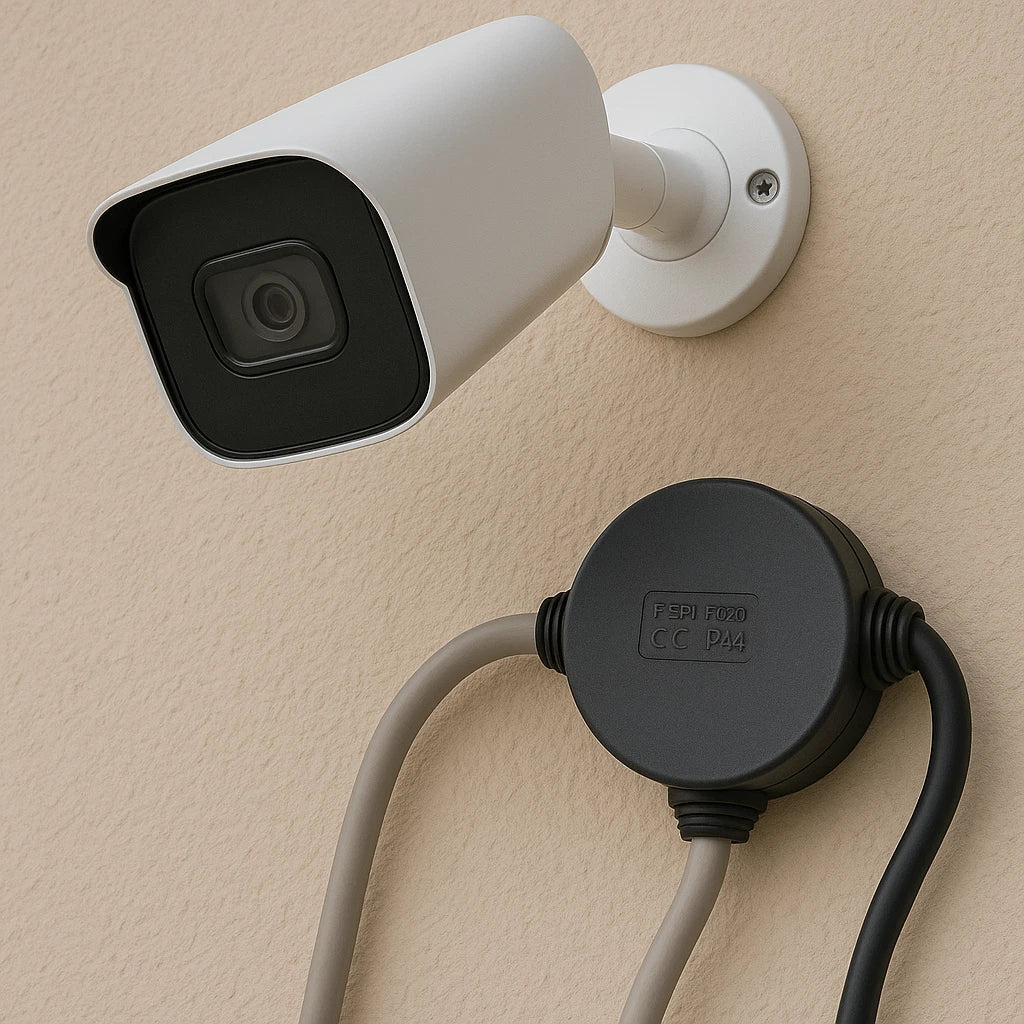 IP44 Round Junction Box 80mm 65mm with Grommets Outdoor Electrical Enclosure