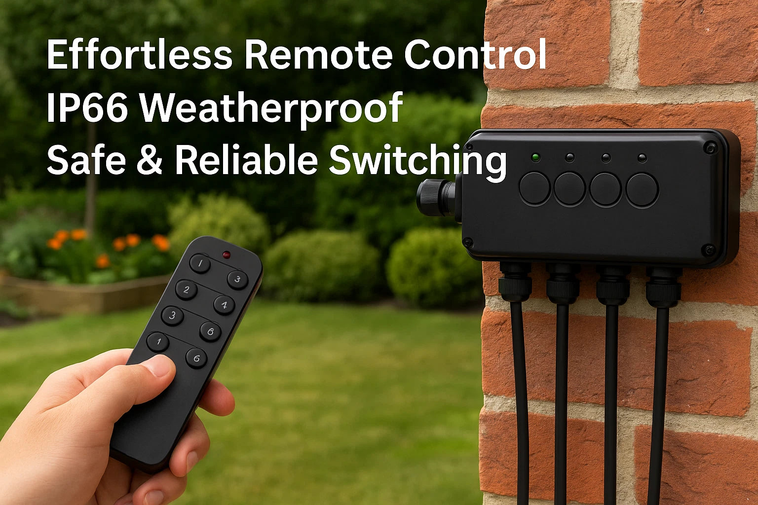 IP66 5-Way Junction Box Remote Control Switch Unit 13A Waterproof Electrical