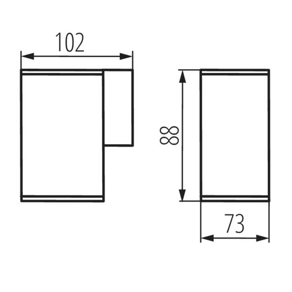 5x Modern GU10 LED Outdoor Exterior Outside Single Wall Down Light Garden IP44