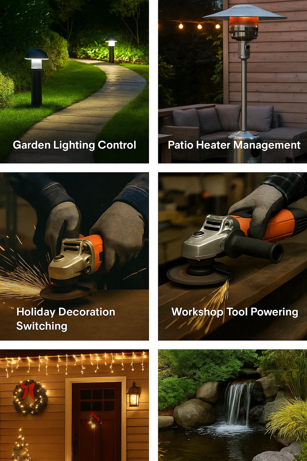 IP66 5-Way Junction Box Remote Control Switch Unit 13A Waterproof Electrical