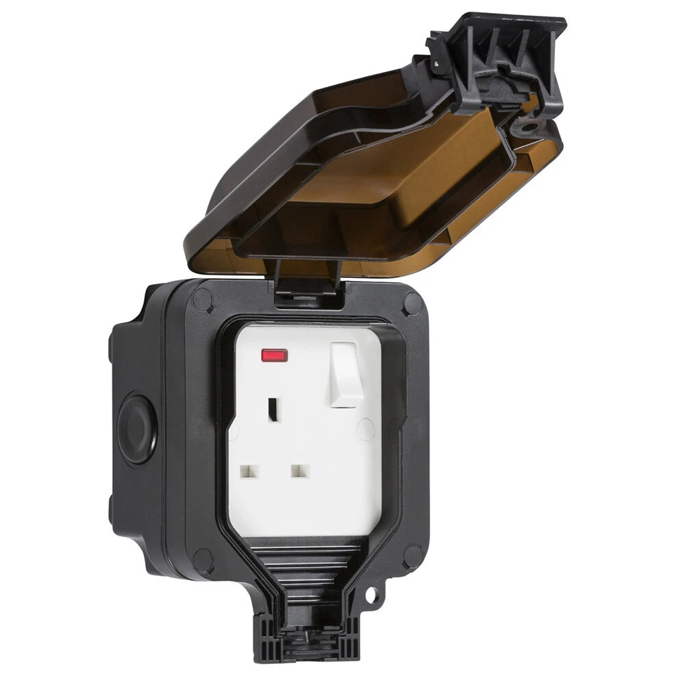 IP66 Weatherproof Outdoor 2G DP Switched Socket Single Double Fused Spur Outside