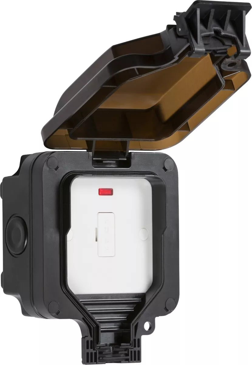 IP66 Weatherproof Outdoor 2G DP Switched Socket Single Double Fused Spur Outside