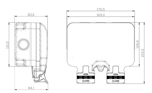 IP66 Weatherproof Outdoor Electrical Double Switched Socket Junction Box Garden