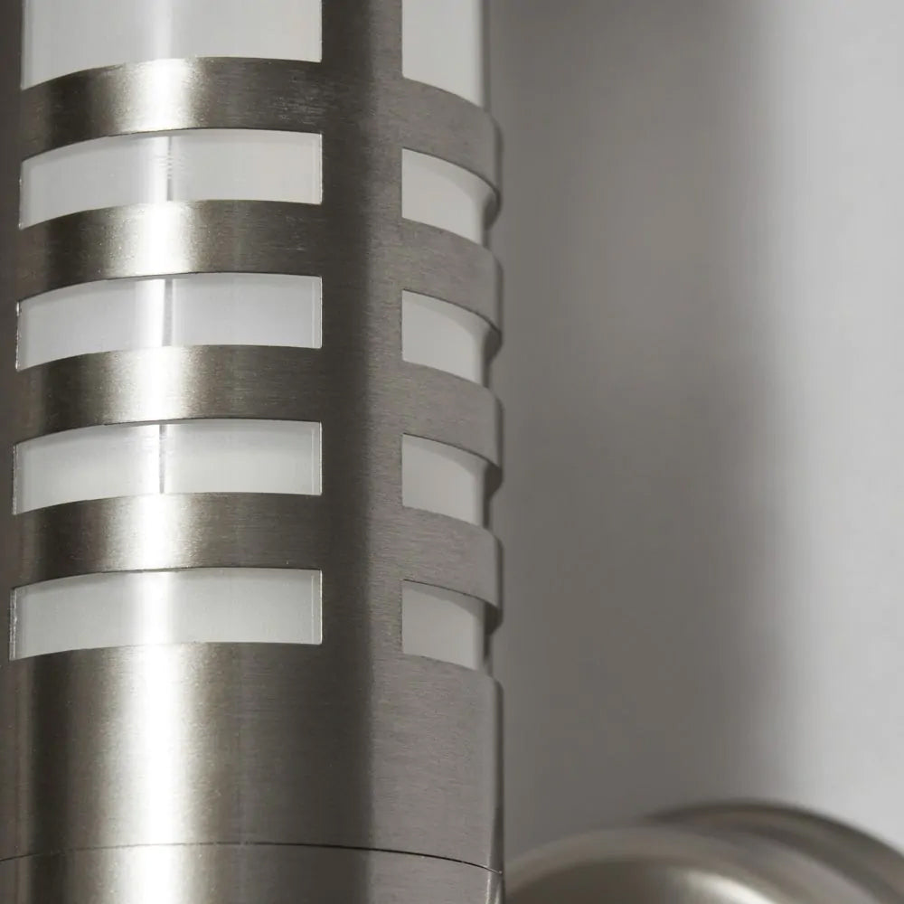 FORUM Delta Slat Wall Mounted Lantern Light S.Steel GU10-IP44