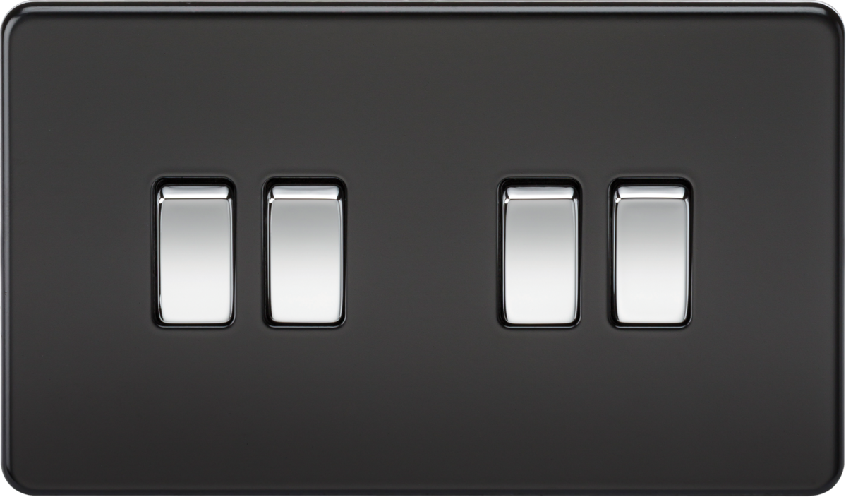 Knightsbridge Screwless 10AX 4G 2 Way Switch