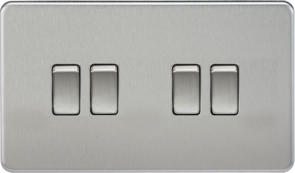 Knightsbridge Screwless 10AX 4G 2 Way Switch