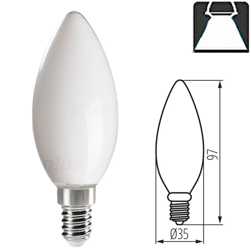 Kanlux XLED C35 E14 4.5W Candle Light Filament LED Bulb