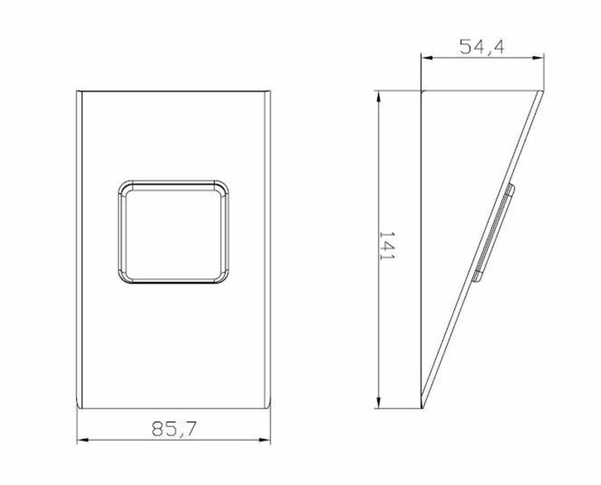 Knightsbridge 12V DC 3W LED Rectangular Under Cabinet Light Satin Chrome