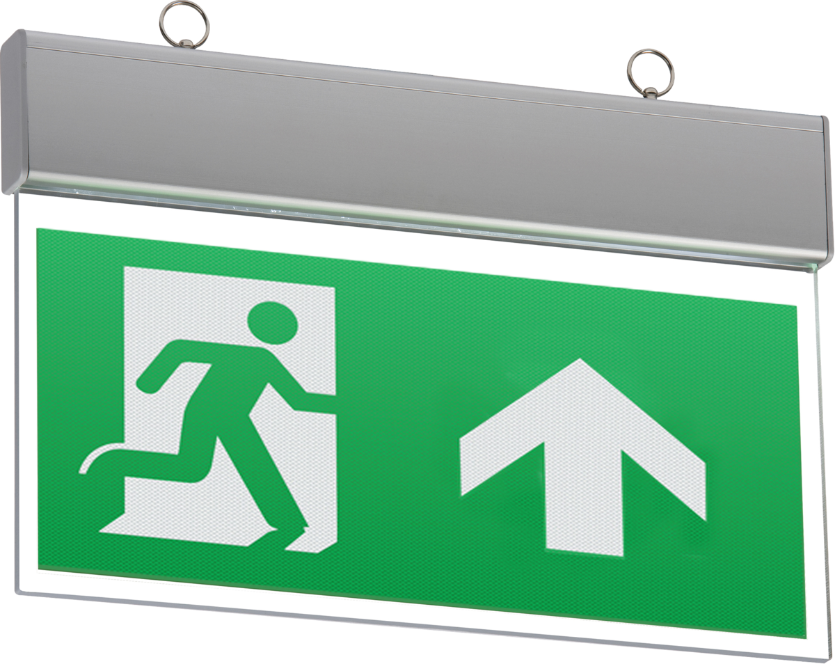 Knightsbridge 230V IP20 Ceiling Mounted LED Emergency Exit Sign Maintained Non-Maintained