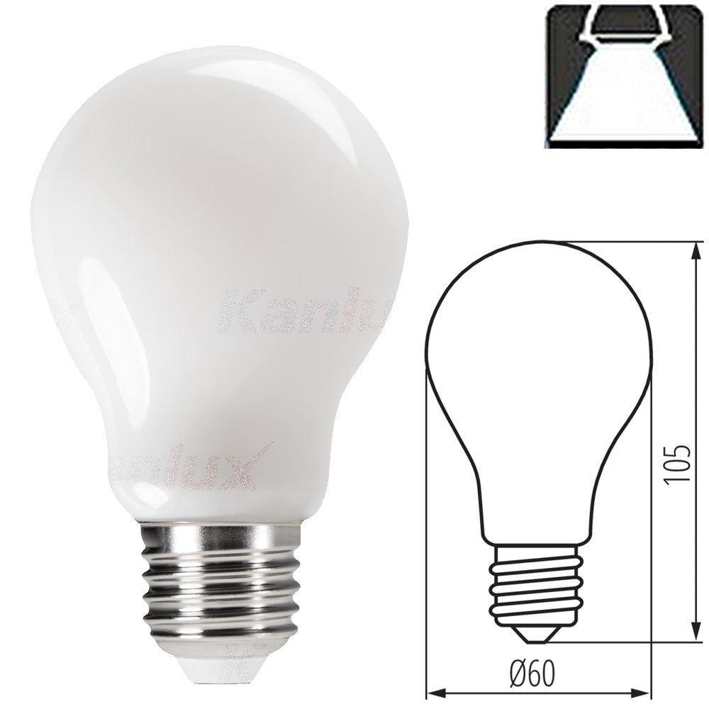 Kanlux XLED A60 10W E27 GLS LED Filament Light Bulb