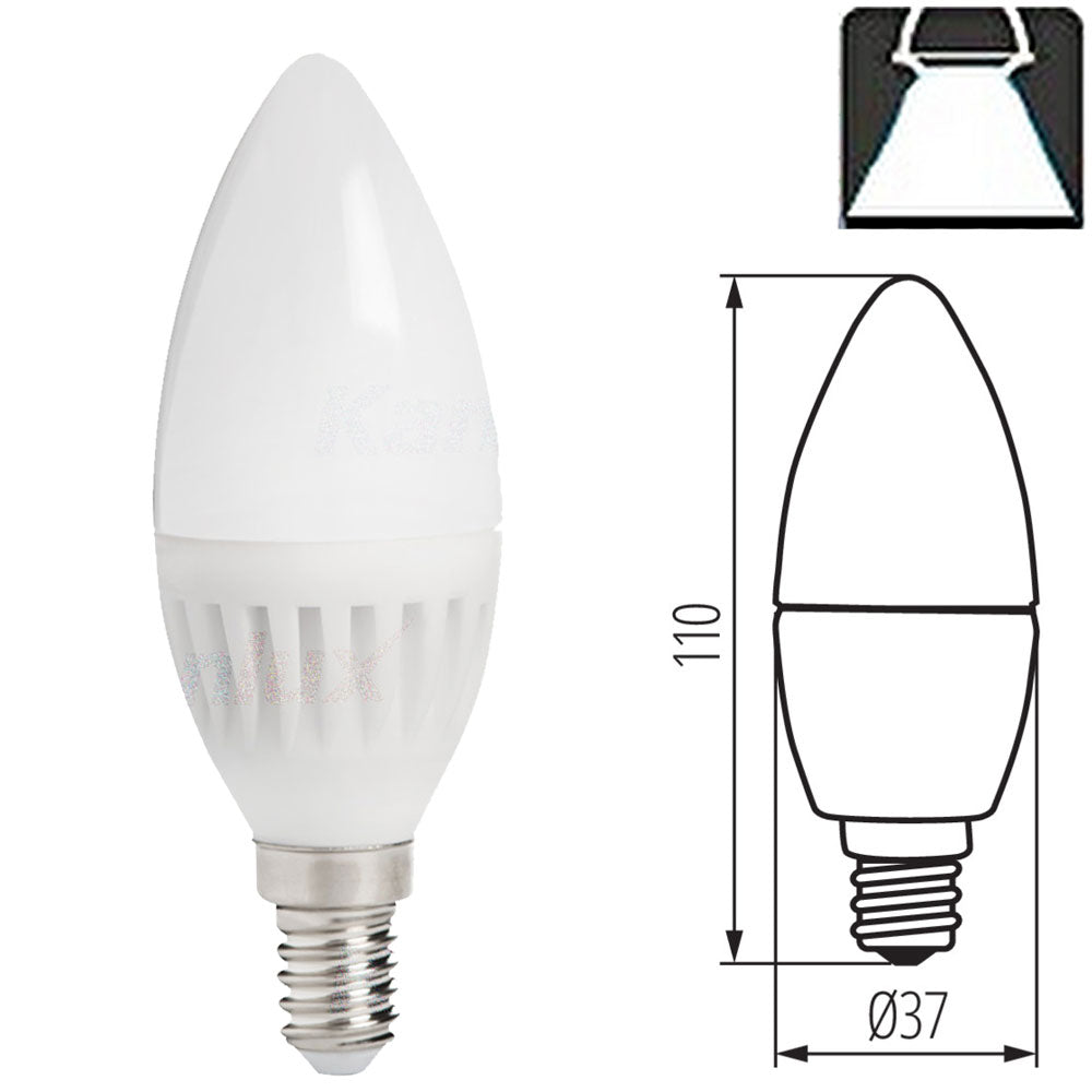 Kanlux DUN High Lumen 8W E14 LED Candle Light Bulb Lamp Energy Saving SES