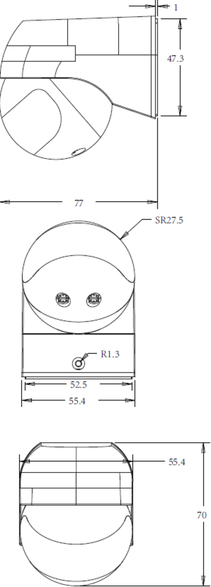 Knightsbridge IP44 180° Mini PIR Motion Sensor