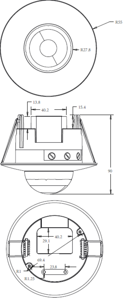 Knightsbridge IP20 Wide Range 360° PIR Sensor - Recess Mounting