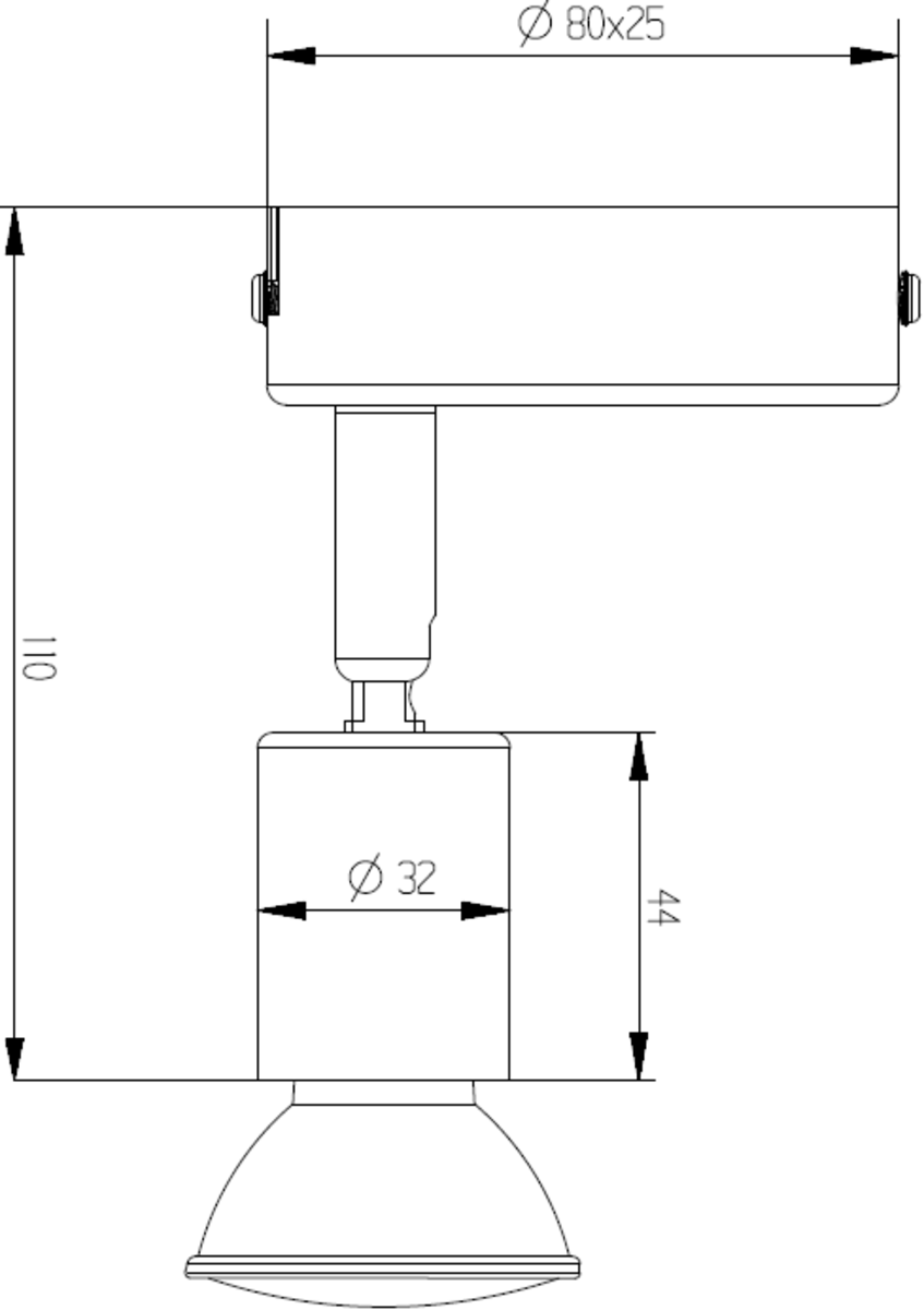 Knightsbridge Decorative 230V GU10 Adjustable Modern Energy Efficient Spotlight - Chrome