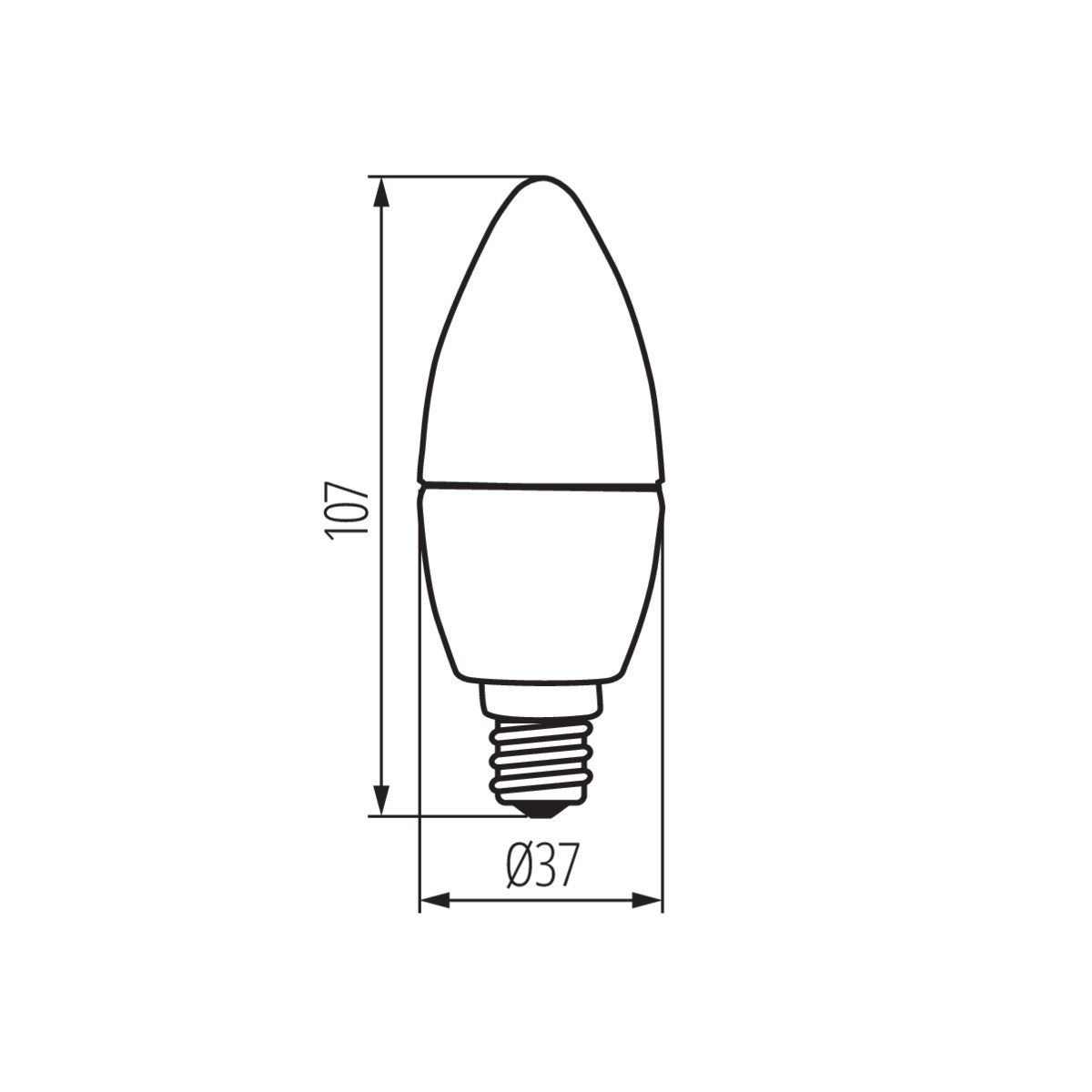 Kanlux DUN 6.5W E14 SES LED Candle Light Bulb Chandelier Wall Lantern Lamp