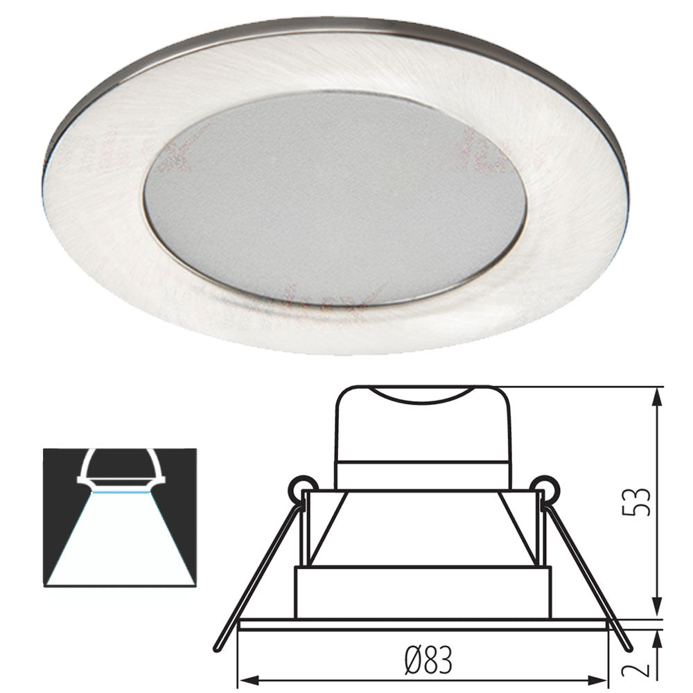 Kanlux IVIAN 4W LED Ceiling Recessed Downlight IP44 Bathroom Round Light 240V Modern ceiling downlight