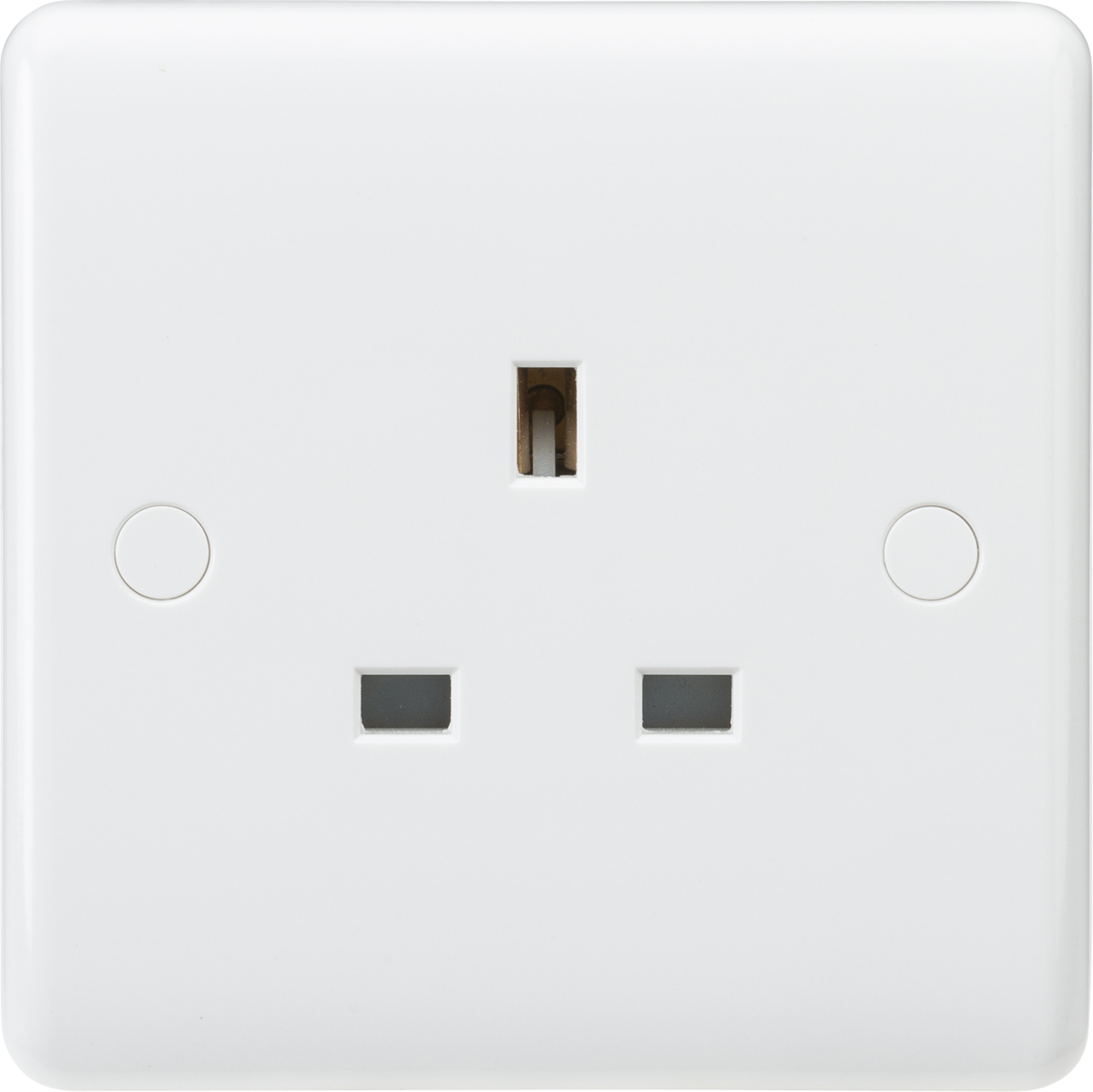 Knightsbridge Curved Edge 13A 1G Wall Socket