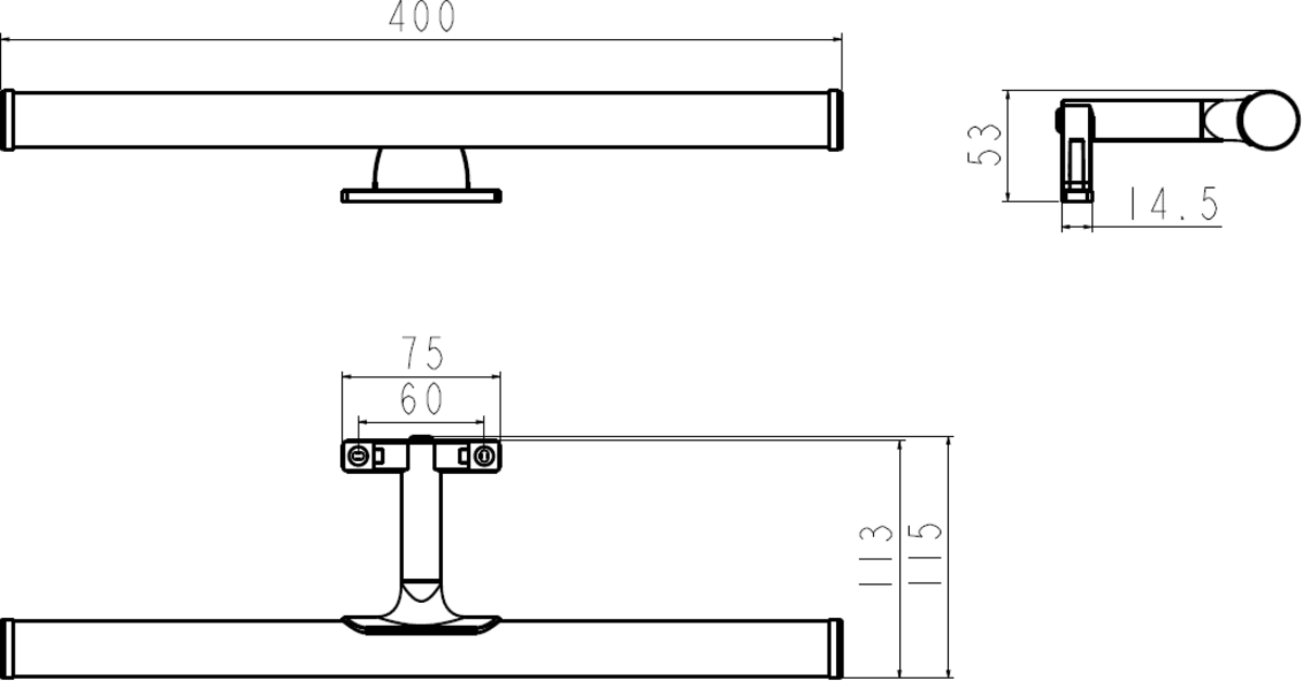 Knightsbridge 230V IP44 6W LED  Over Mirror /Cabinet Light