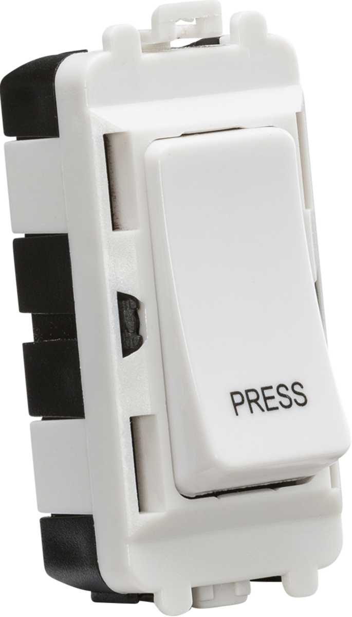 Knightsbridge 20AX 2 Way Retractive Single Pole Module Marked PRESS