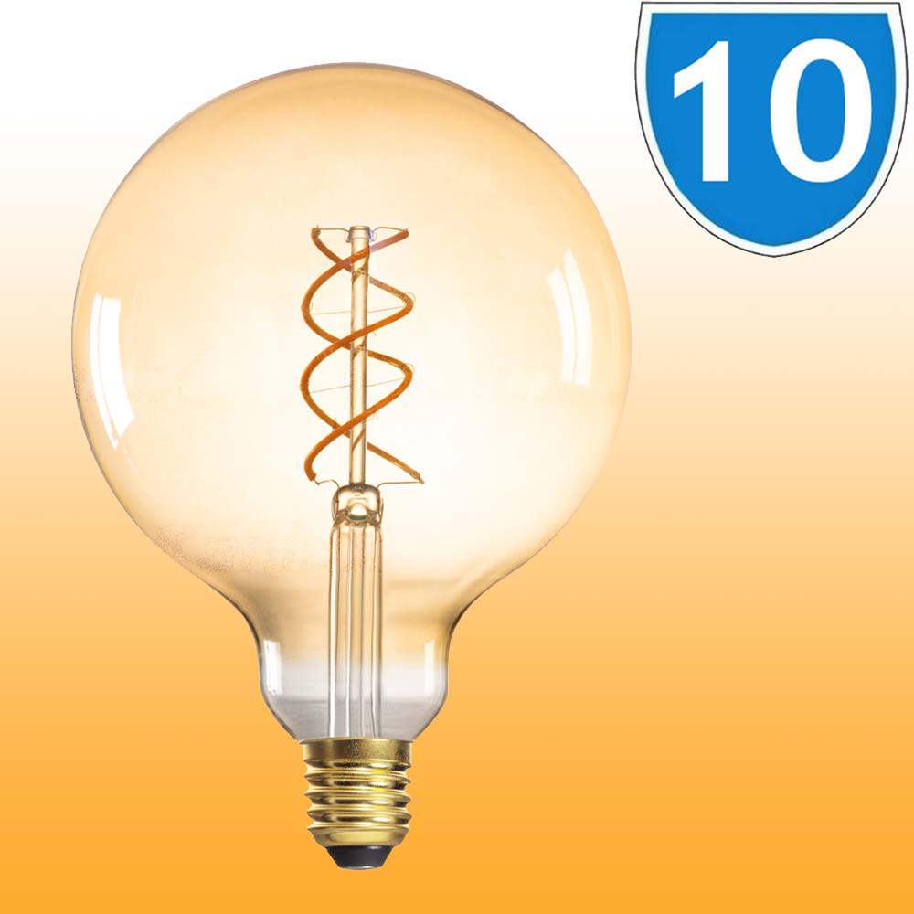 Kanlux XLED G125 E27 Vintage Antique Globe Filament Glass Light Bulb Super Warm