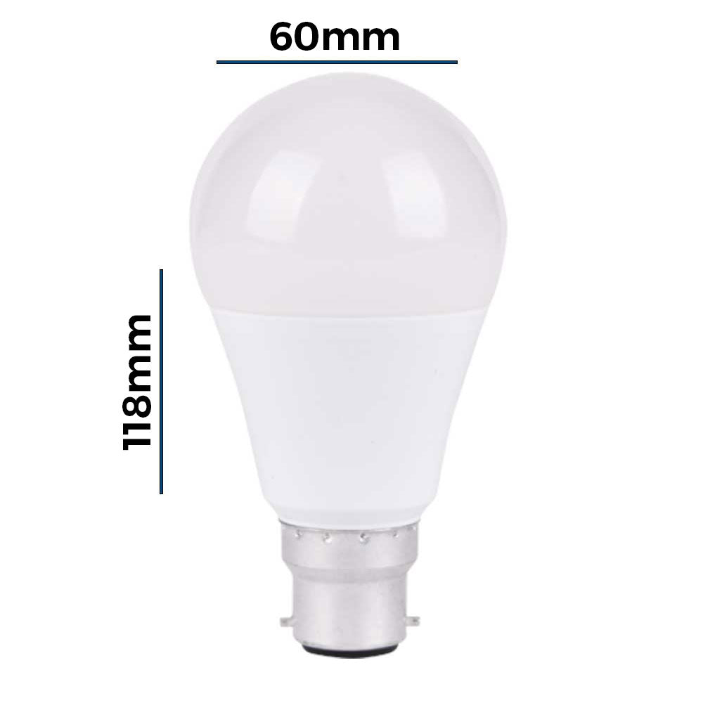 15W GLS LED Daylight White Light Bulb B22 Bayonet Very Bright Equivalent 90W Halogen