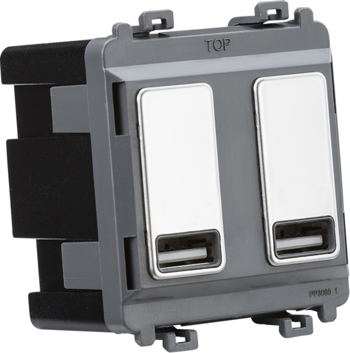 Knightsbridge Dual USB Charger Module (2 x Grid Positions) 5V 2.4A (Shared)