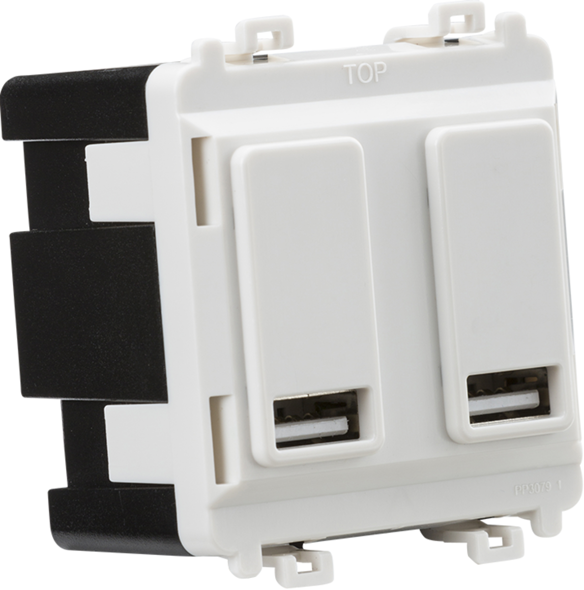 Knightsbridge Dual USB Charger Module (2 x Grid Positions) 5V 2.4A (Shared)
