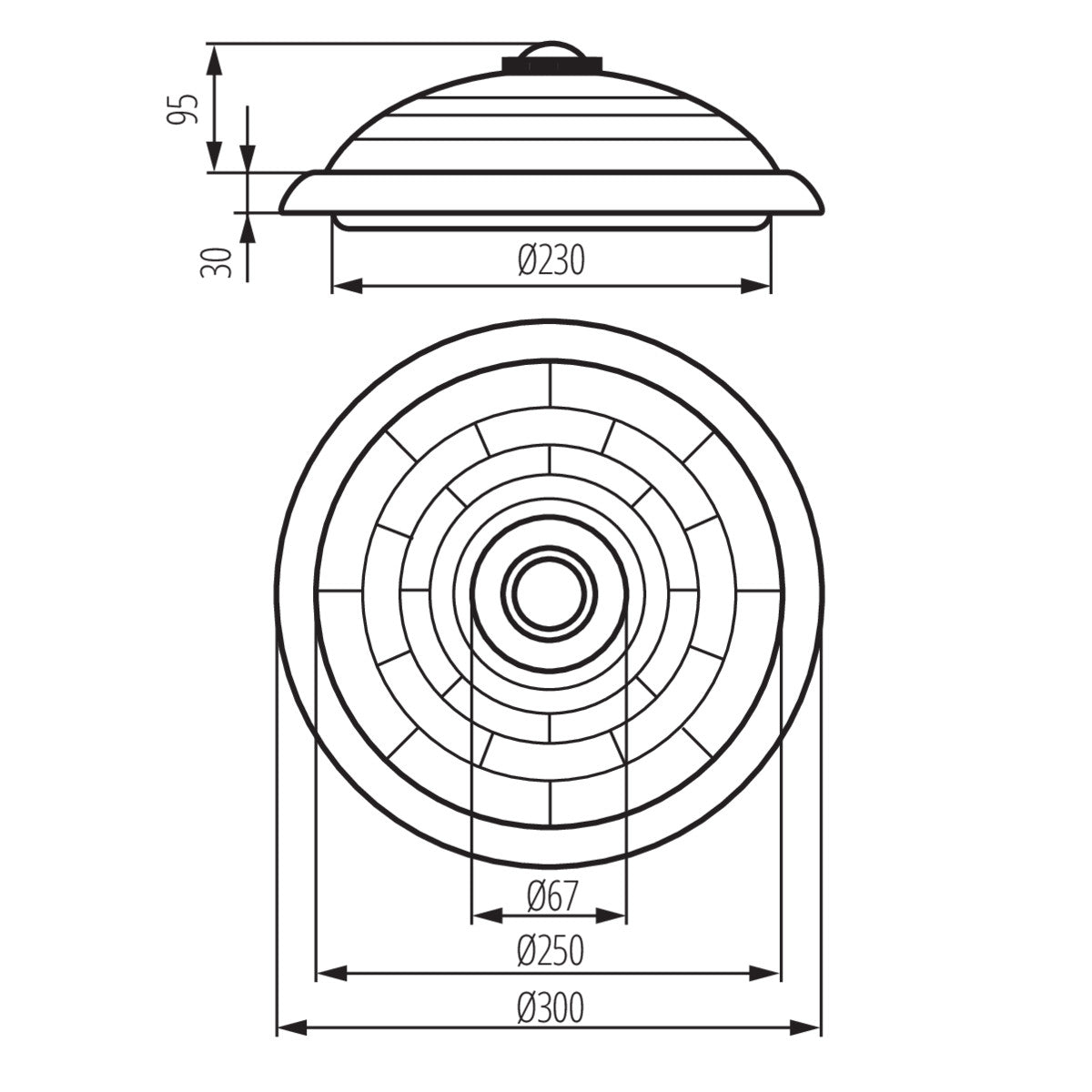 Kanlux FOGLER E27 PIR Motion Movement Sensor Low Energy Bulkhead Light Fitting