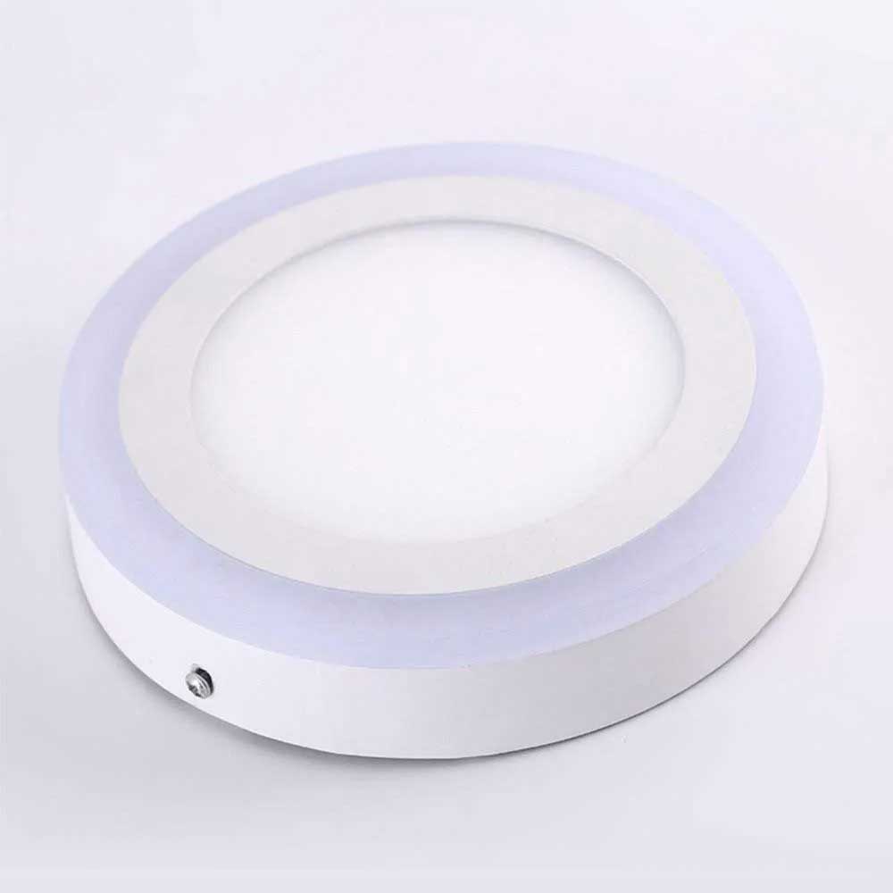 18W + 6W Dual Color LED Panel Surface Ceiling Cool White Blue Dual color Edge Halo Light