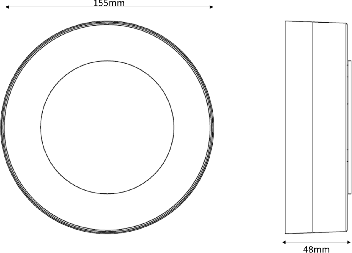 Knightsbridge 230V IP54 10W LED Round Wall Light - 3000K