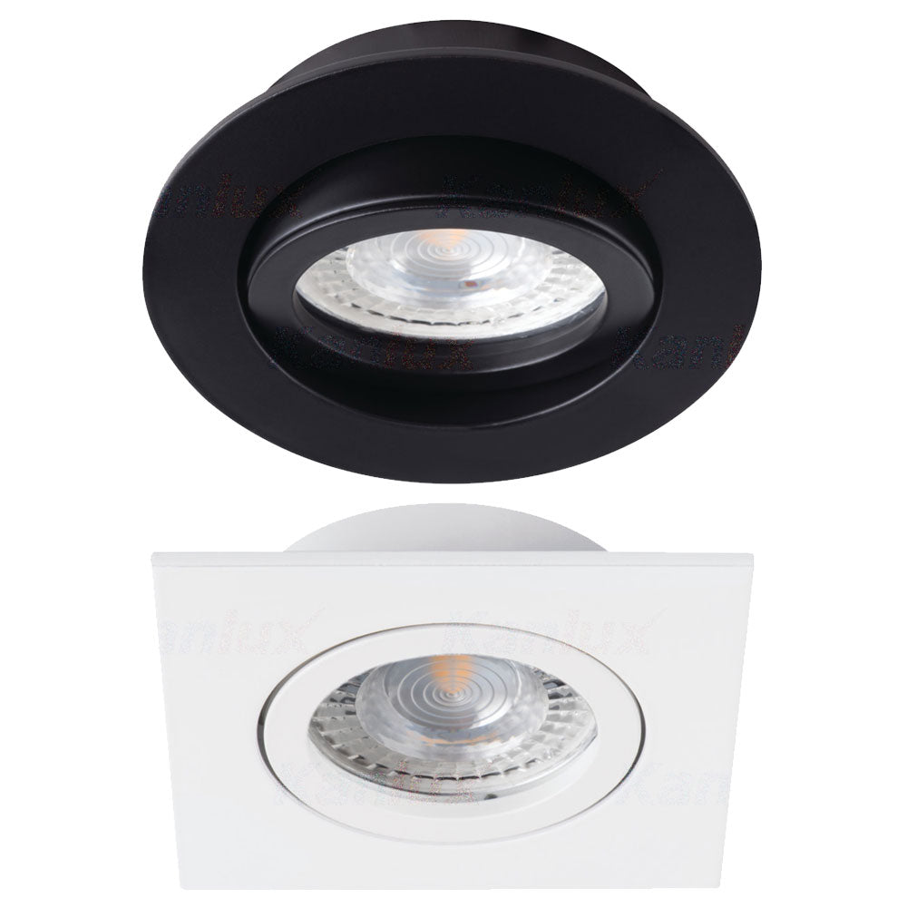 Kanlux DALLA Recessed Ceiling Mounted GU10 240V Tilt Spot Light Downlight Fitting