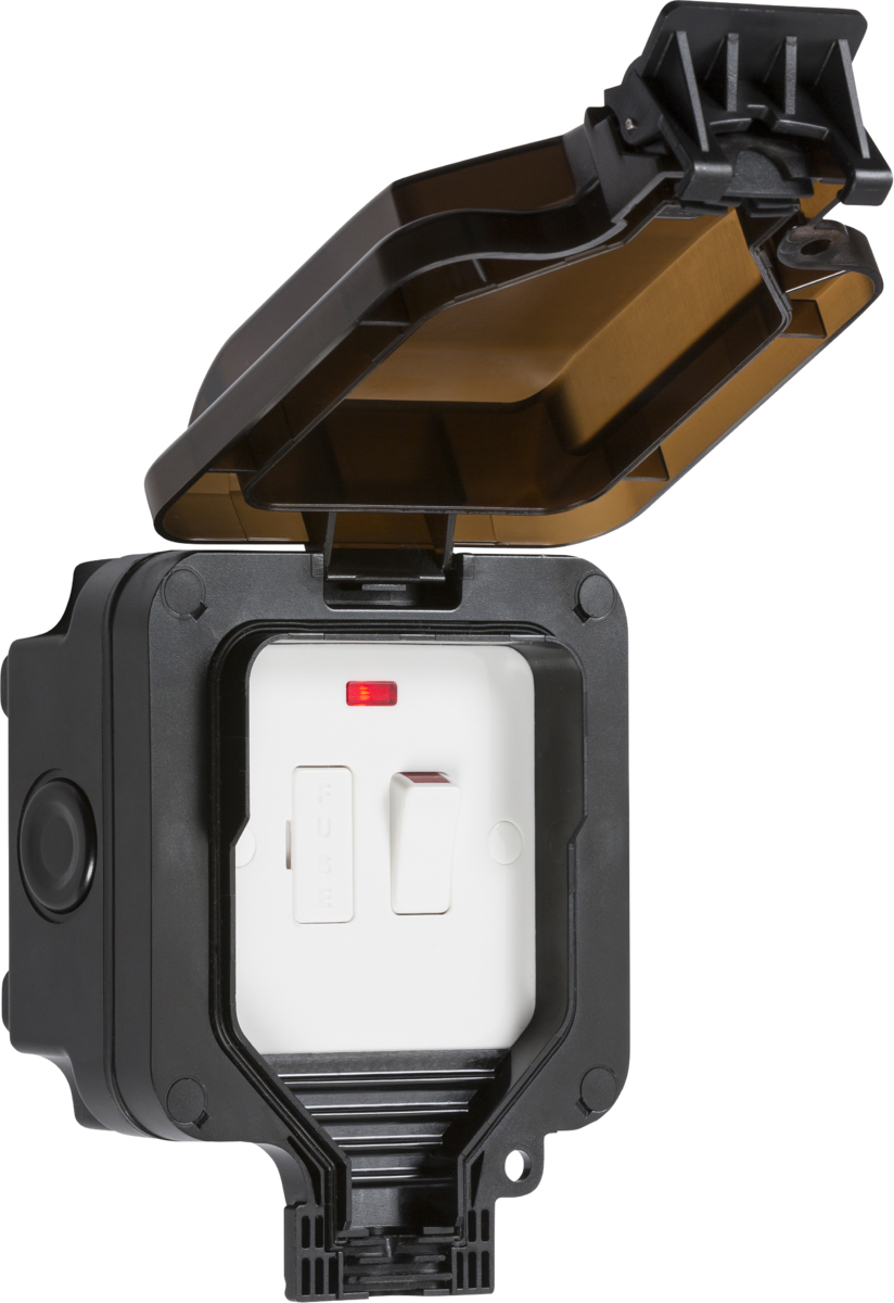 knightsbridge IP66 13A Outdoor Weatherproof Switched Fused Spur Unit With Neon