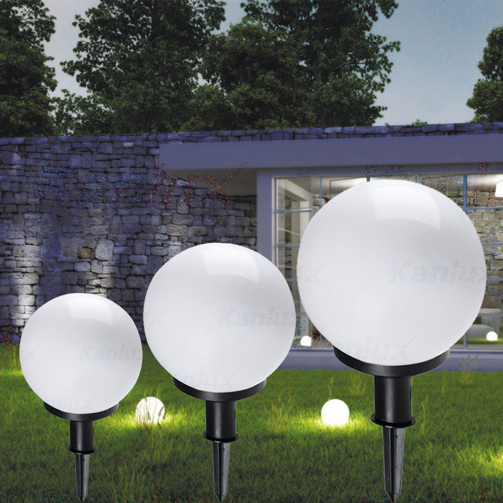 Kanlux IDAVA IP44 Outdoor Garden Ground Spike Round Light Fitting E27 Base Lamp Mains 240V