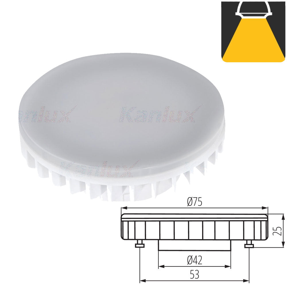 Kanlux ESG 9W GX53 LED Light Bulb Reflector Kitchen Under Cabinet Disc Lamp