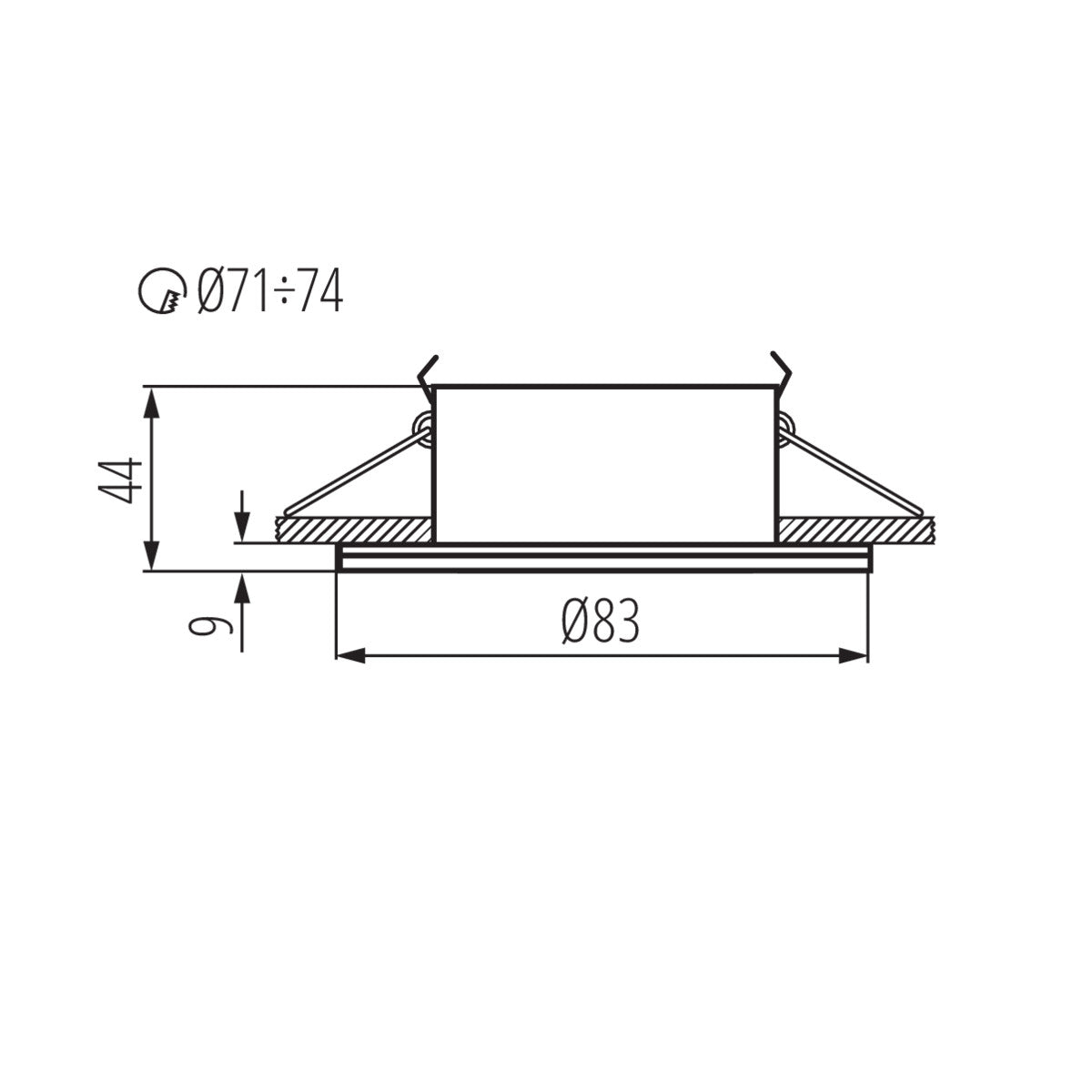 Kanlux QULES GU10 Ceiling Recessed IP44 Bathroom Kitchen Spotlight Downlight Spot Light