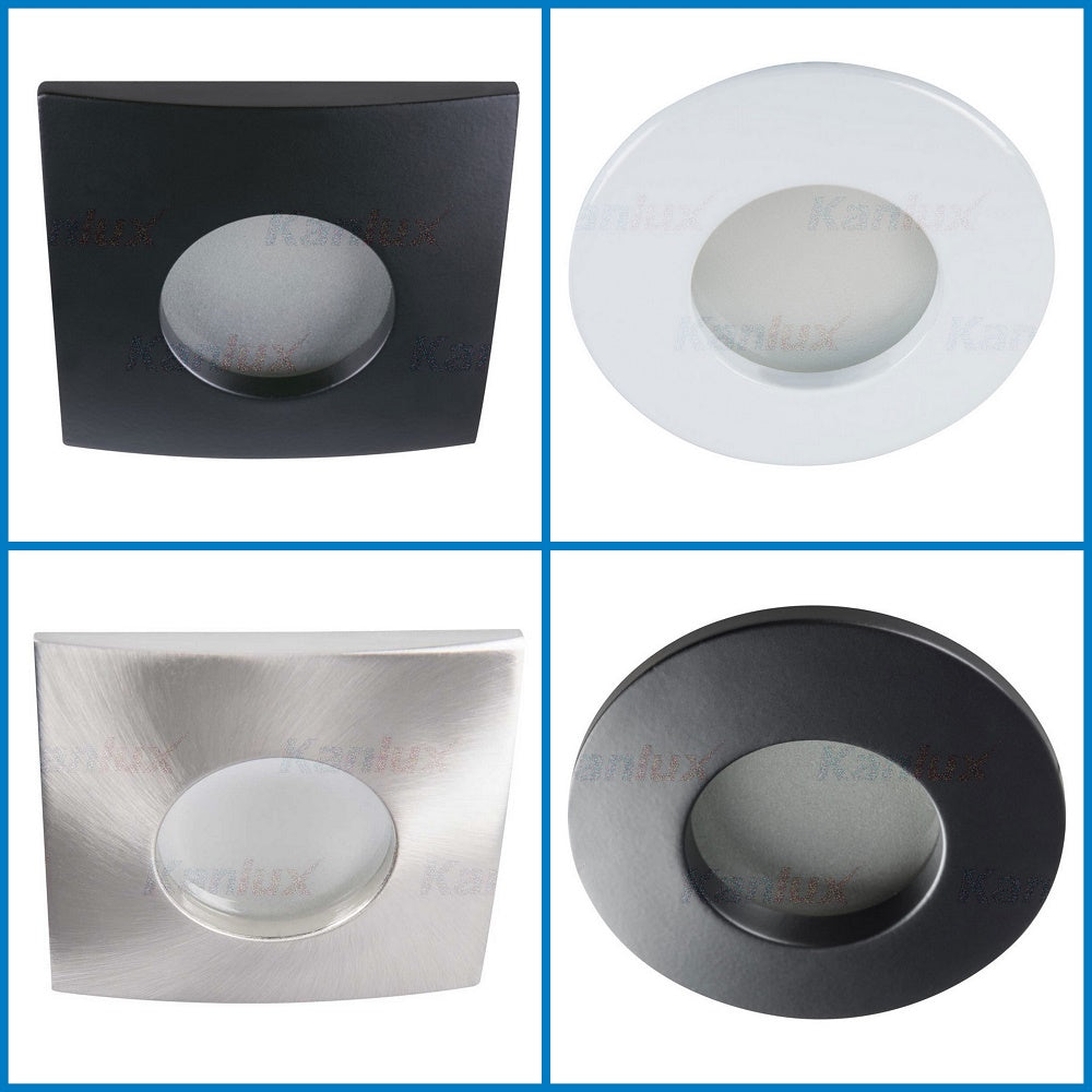 Kanlux QULES GU10 Ceiling Recessed IP44 Bathroom Kitchen Spotlight Downlight Spot Light