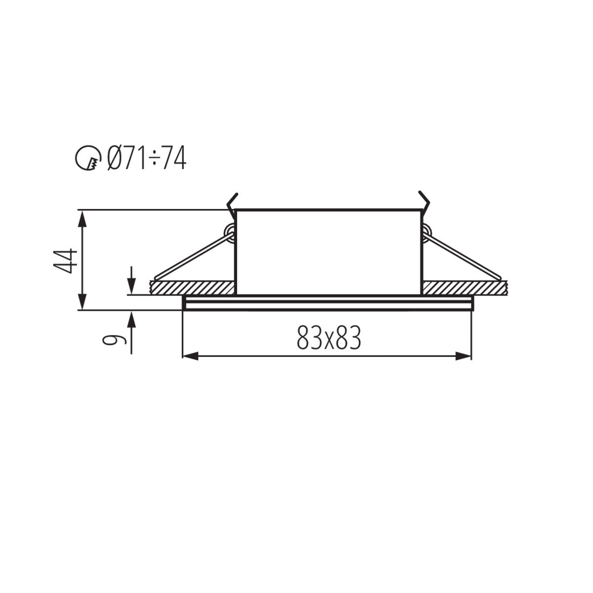 Kanlux QULES GU10 Ceiling Recessed IP44 Bathroom Kitchen Spotlight Downlight Spot Light