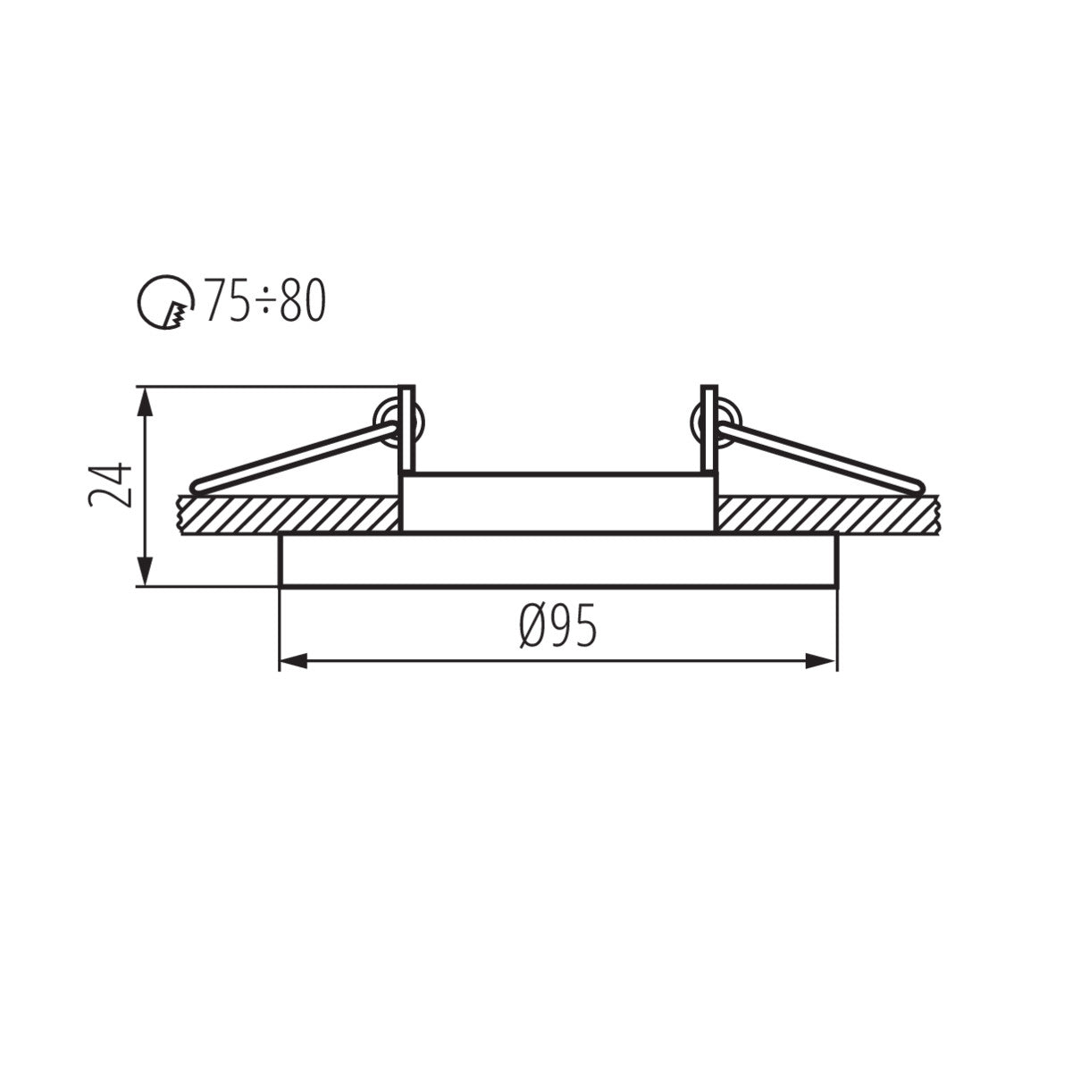 Kanlux MORTA Glass Energy Saving Ceiling Light Fitting GU10 LED Modern Design Bedroom Dining Room