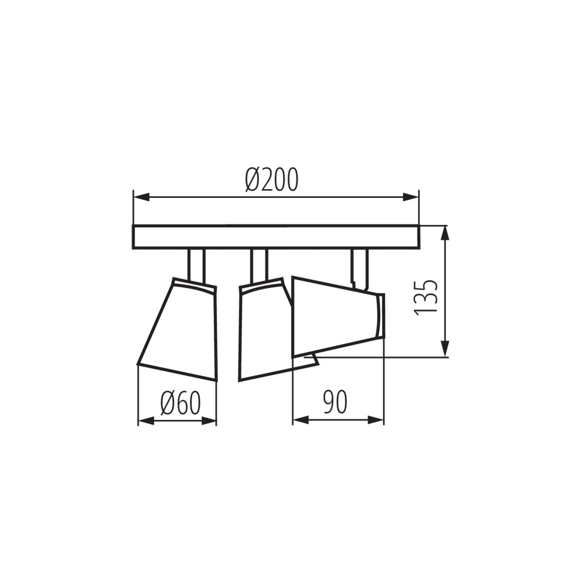 Kanlux ENALI Wall Ceiling GU10 Spot Light Fitting Modern Design