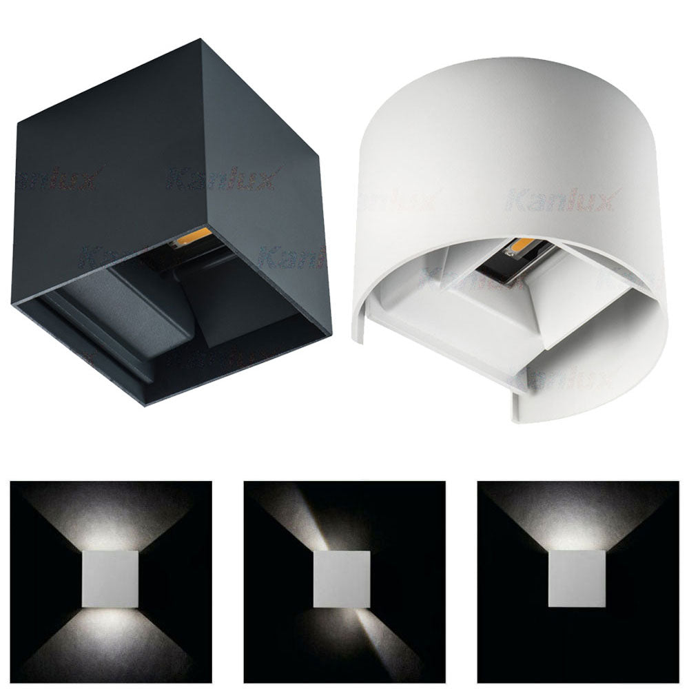 Kanlux REKA 7W IP54 LED Adjustable Wall Mounted Up & Down Angle Light Outdoor