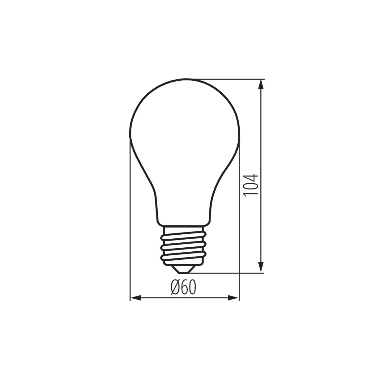 Kanlux XLED A60 E27 7W Dimmable Filament LED Transparent Light Bulb