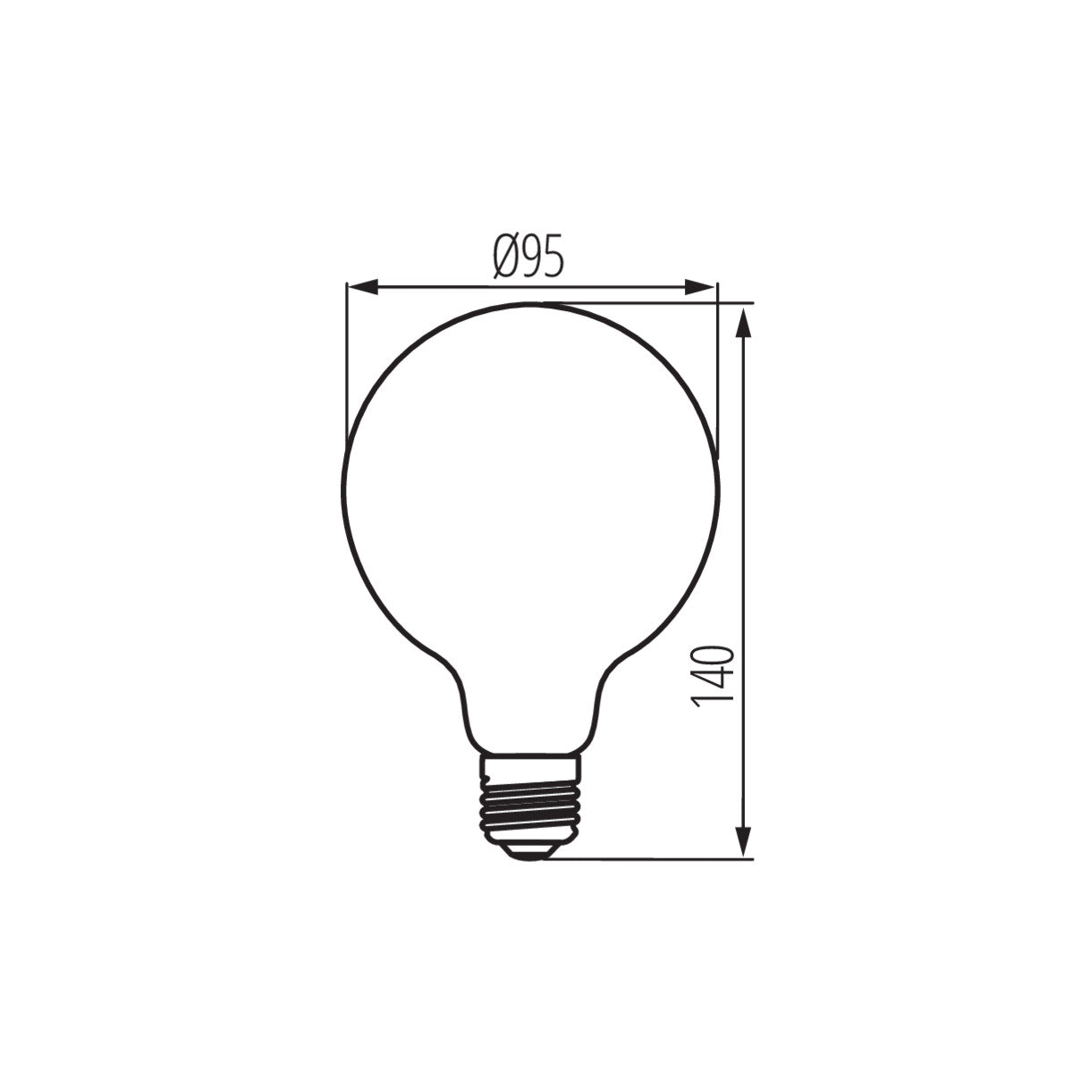 Kanlux XLED G95 5W E27 ES SW Super Warm White LED Globe Light Bulb