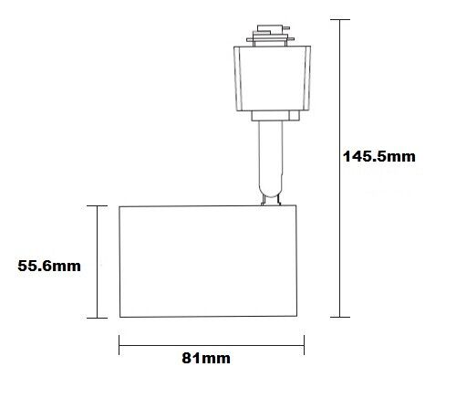 Knightsbridge GU10 LED Mains Powered Single Circuit Spot Bar Downlight Track Adjustable Light