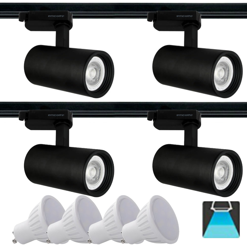 1M - 5M Meter GU10 5W LED Adjustable Tilt Single Circuit Mains 240V Track Light