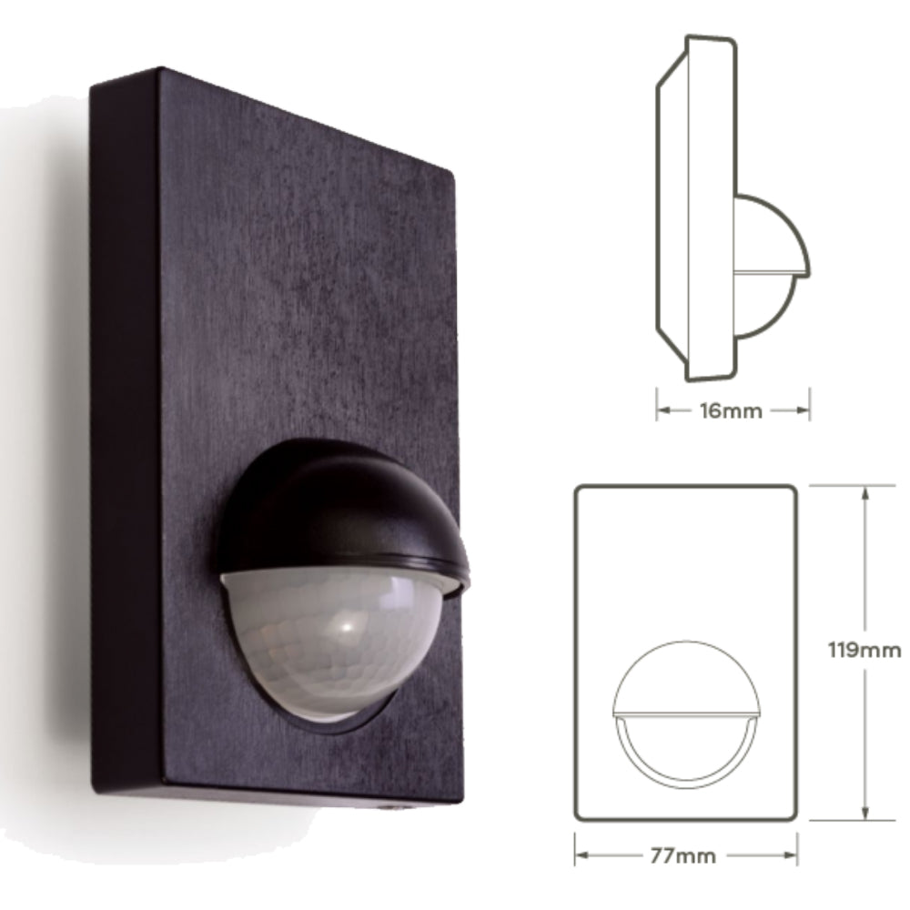 Hispec PIR 180° Corner Wall Mounted Motion Movement Sensor Switch Detector IP44 Outdoor