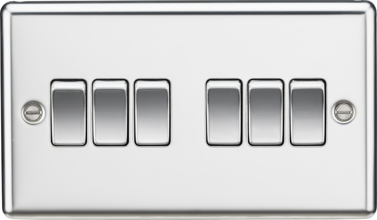 Knightsbridge 10AX 1G 2G 3G 4G 6G Switch - Rounded Edge